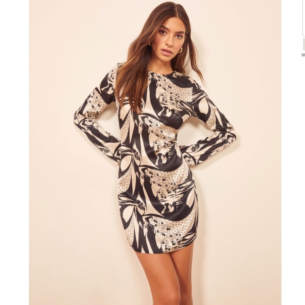 Reformation Bernadette dress silk persephone 4 NWT